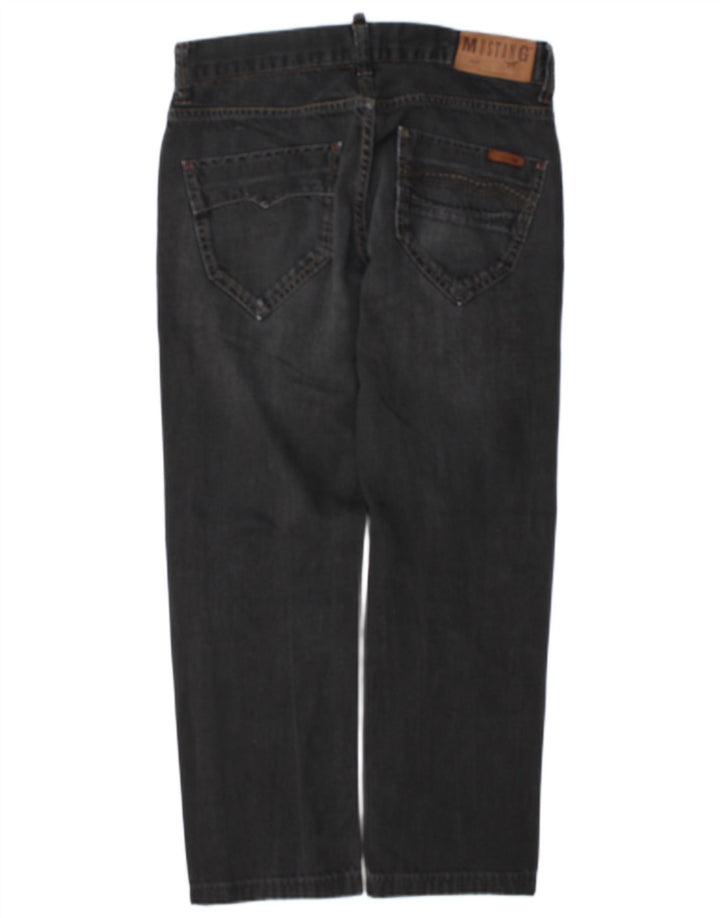 Mustang Herren Straight Jeans W32 L28 Graue Baumwolle