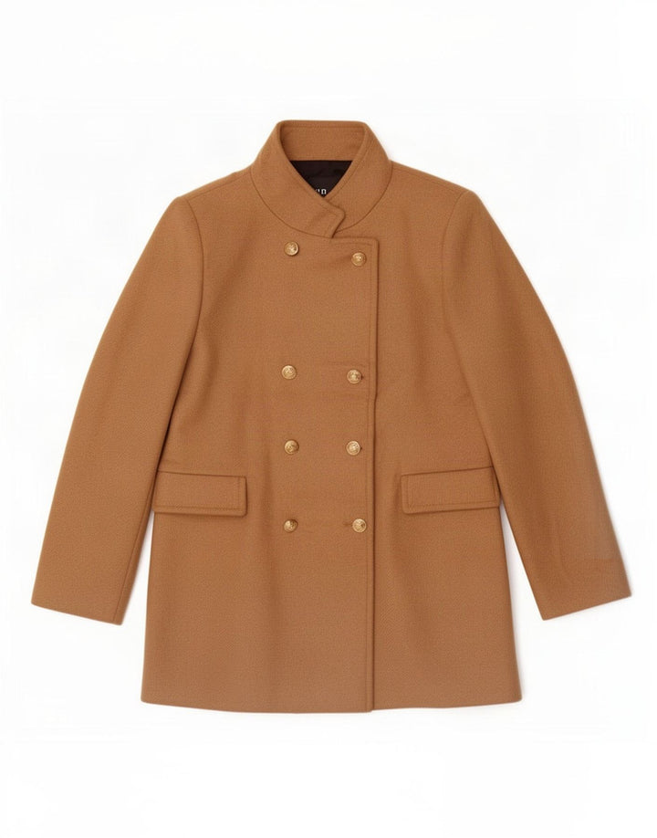 Zara Damen Pea Coat UK 20 2XL Beige Wolle
