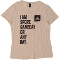 Adidas Damen Graphic T-Shirt Top UK 14 Medium Weiß