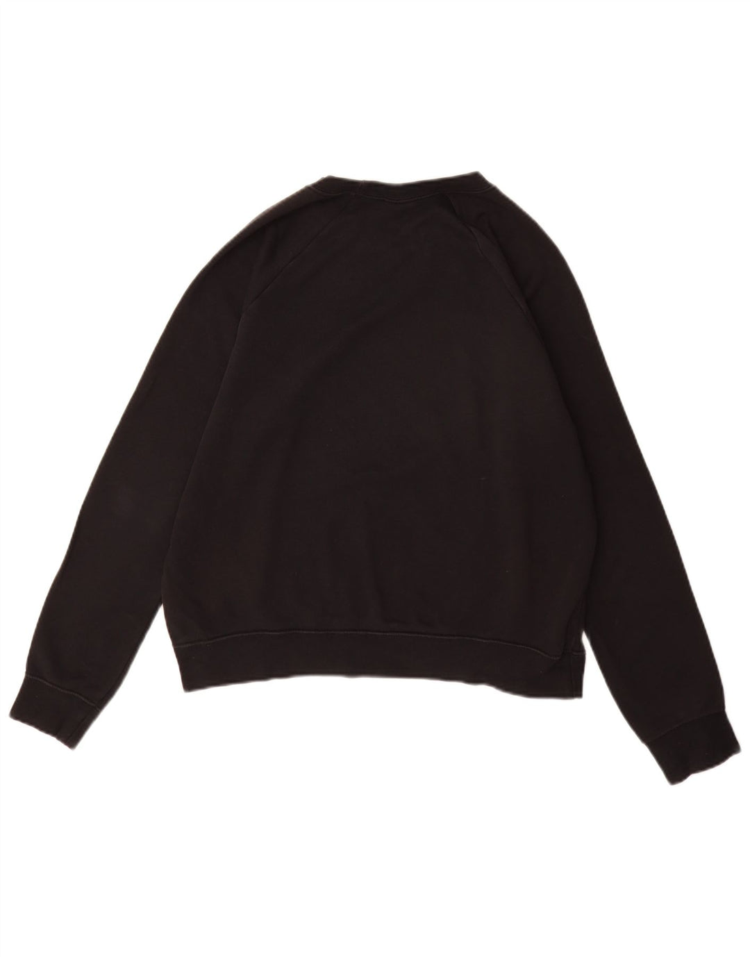 NIKE Damen-Sweatshirt-Pullover UK 14 Mittelschwarze Baumwolle