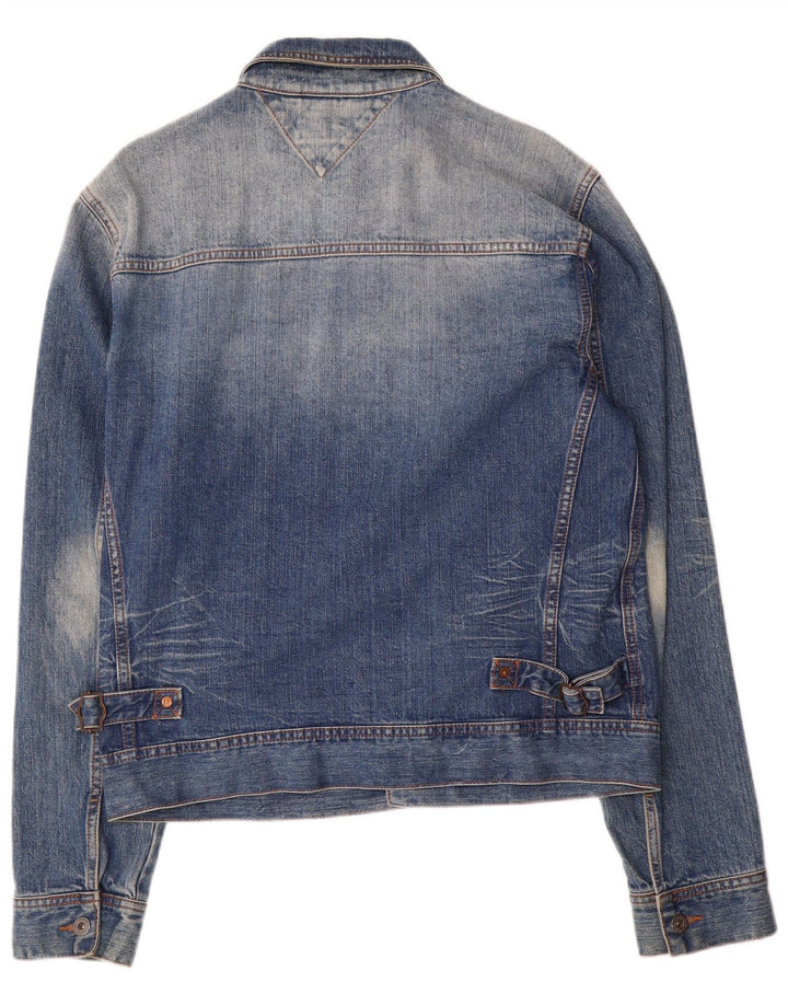 Tommy Hilfiger Damen Jeansjacke UK 16 Große blaue Baumwolle