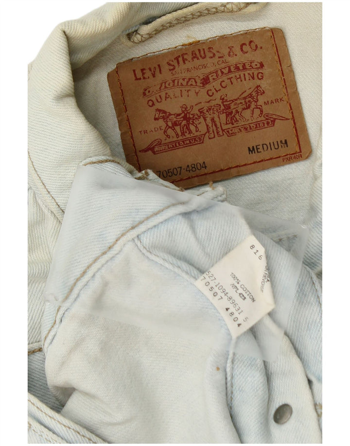 Levi's Herren Jeansjacke UK 38 Mittelblaue Baumwolle