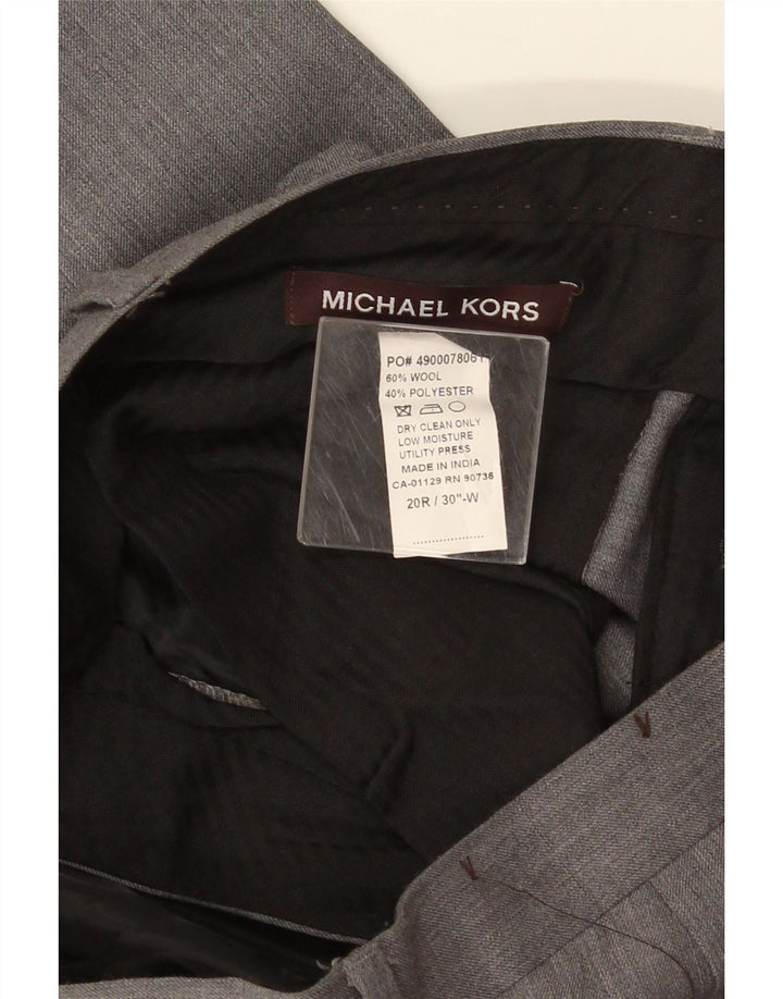 MICHAEL KORS Herren Slim Anzughose W30 L30 Graue Wolle