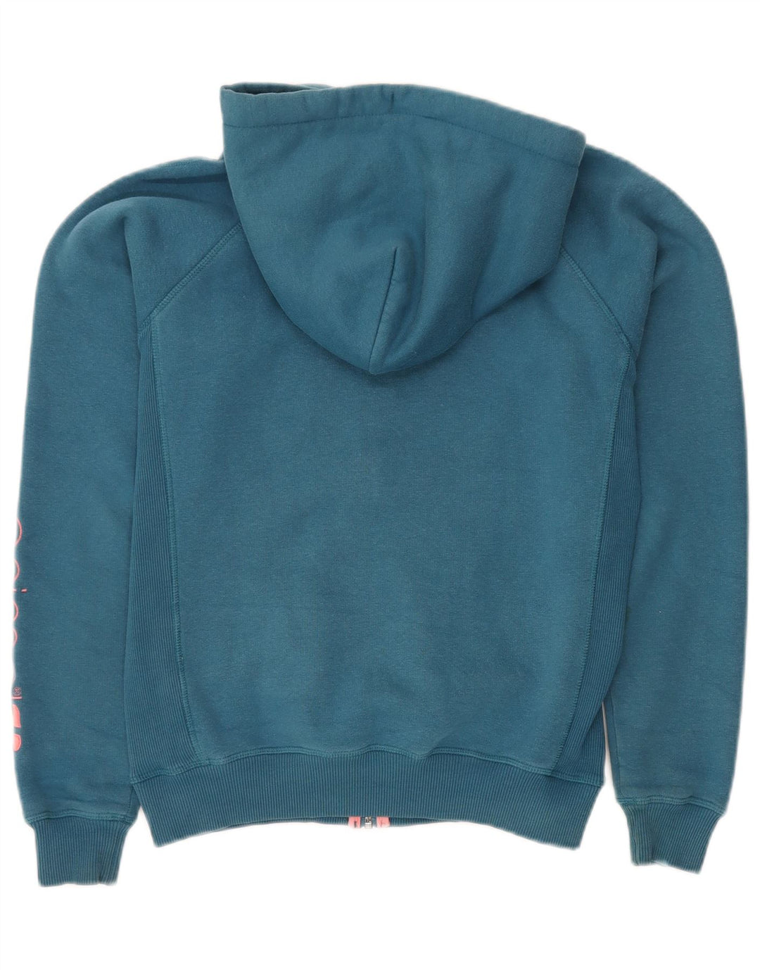 ANIMAL Damen-Kapuzenpullover mit grafischem Reißverschluss, UK 12, mittelblaue Baumwolle