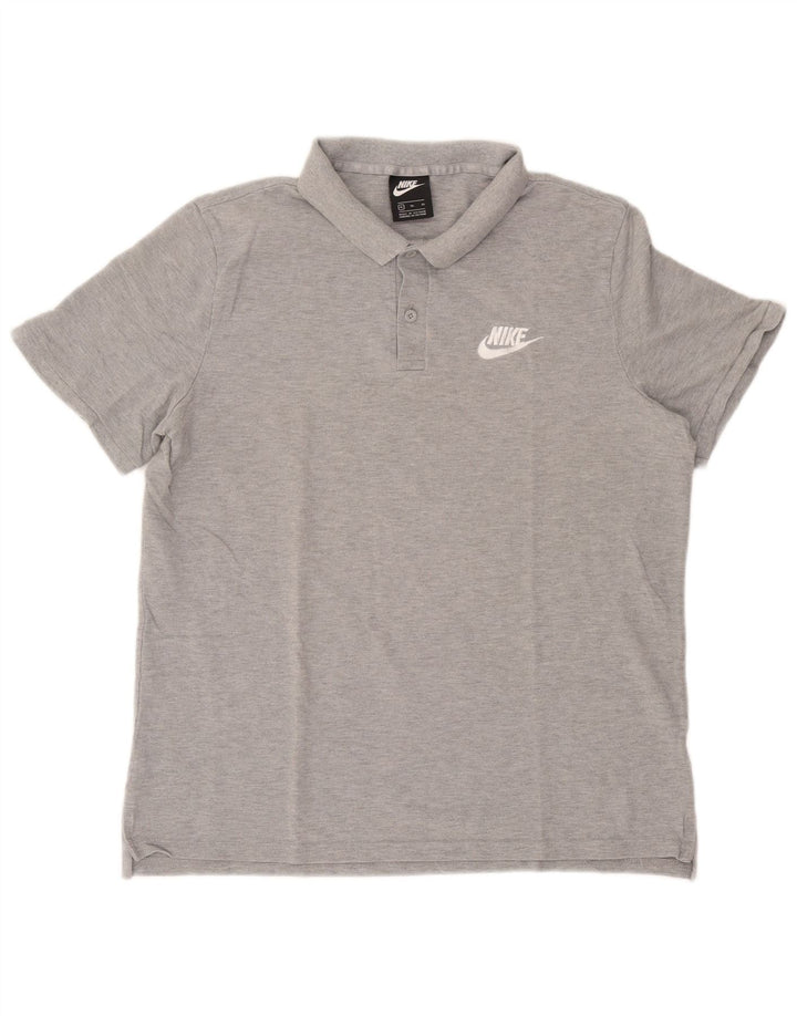 Nike Herren Poloshirt XL Grau meliert