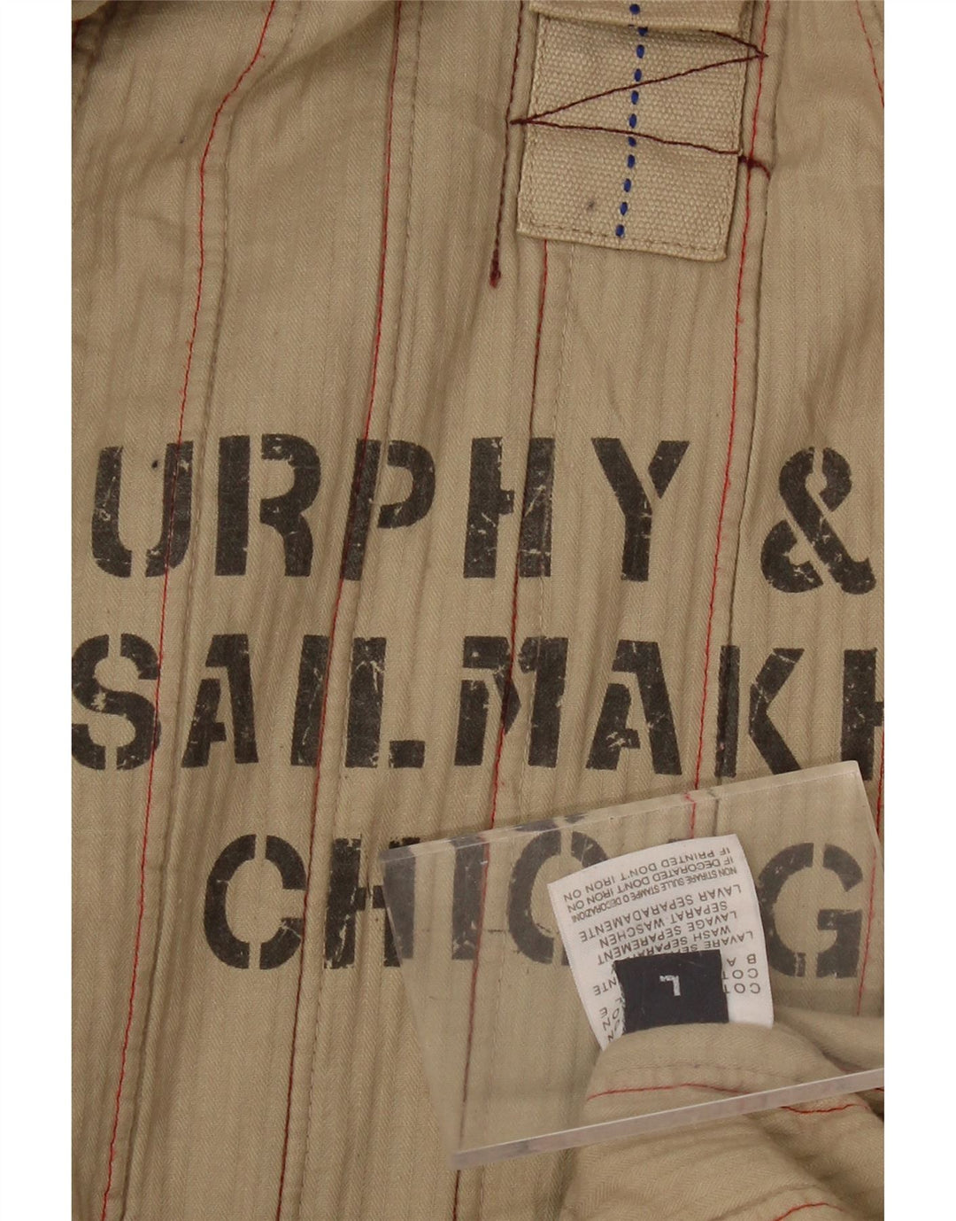 MURPHY & NYE Mens Bomber Jacket UK 40 Large Beige Cotton