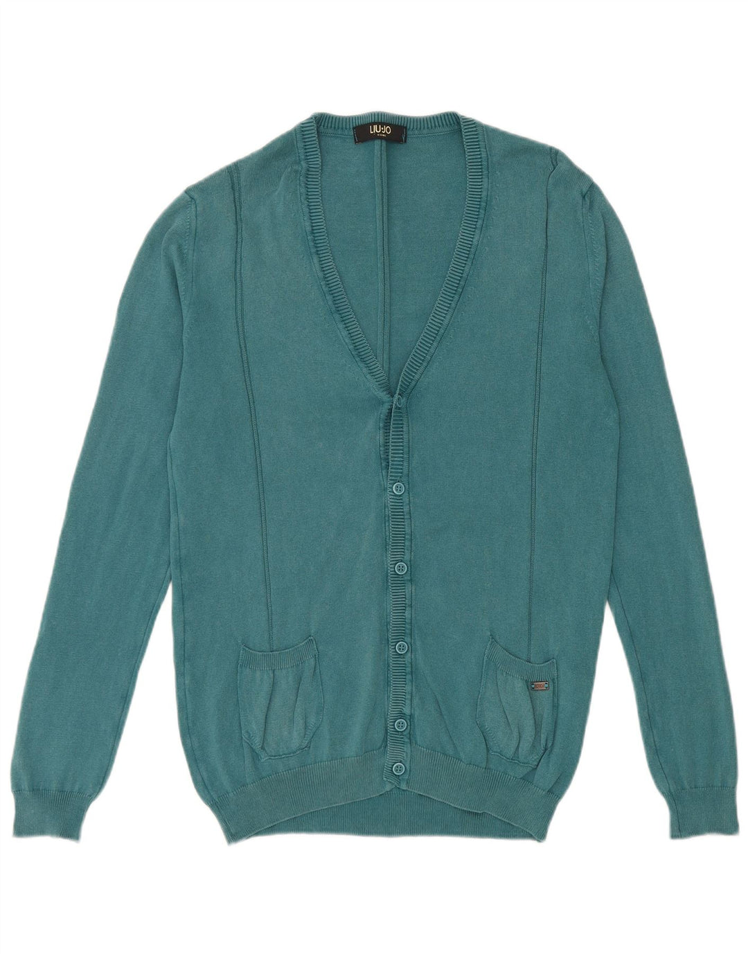 Liu Jo Herren-Strickjacke aus mittelblauer Baumwolle