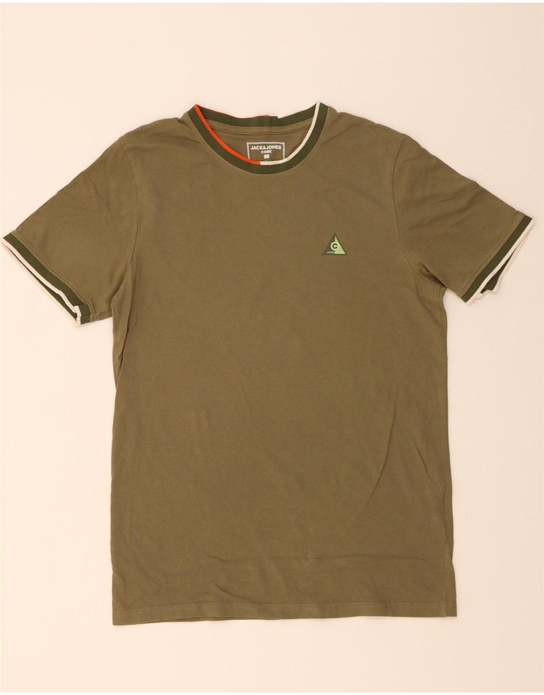 JACK & JONES Herren T-Shirt Top Large Khaki Baumwolle