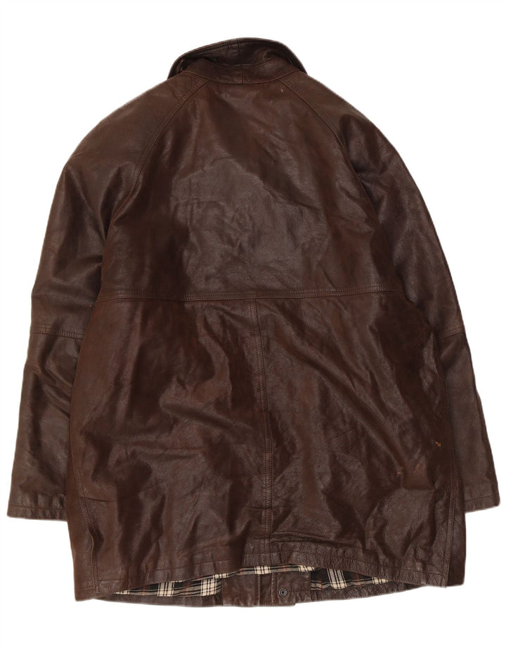 Vintage Herren Lederjacke IT 50 Großes braunes Leder