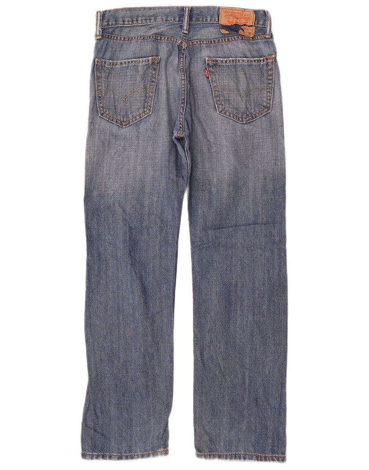 Levi's Herren 505 Straight Jeans W30 L30 Blaue Baumwolle
