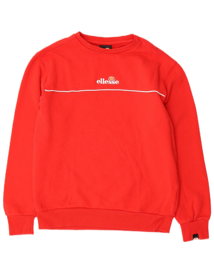 Ellesse Herren-Sweatshirt mit Grafik, mittelrot, Baumwolle, Sport