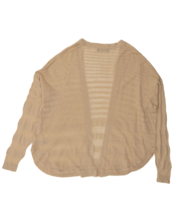 MARKS & SPENCER Womens Oversized Cardigan Sweater UK 18 XL Beige Striped