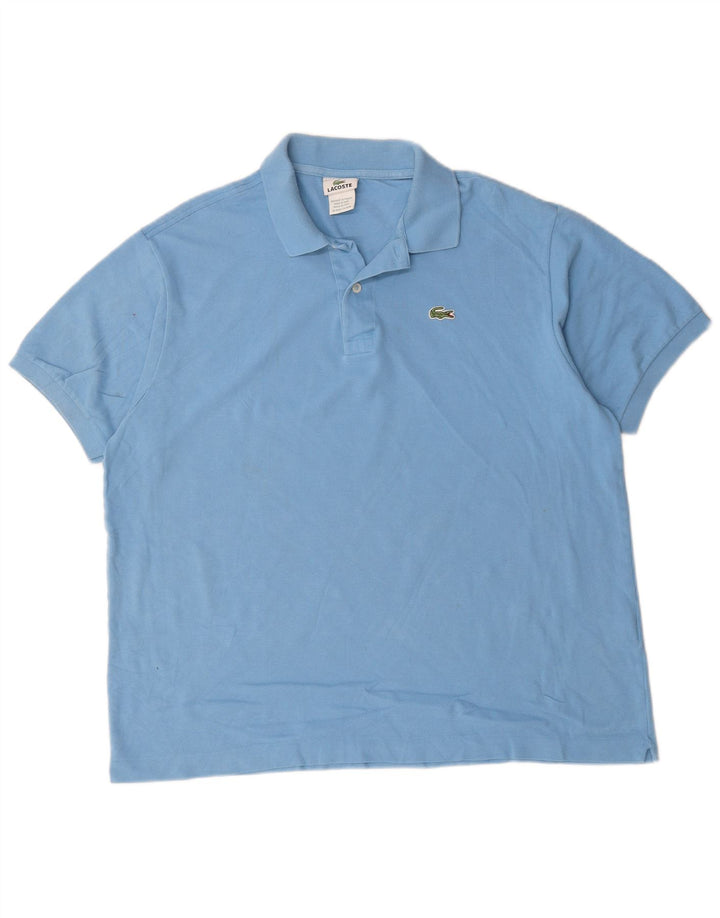 Lacoste Herren Poloshirt Größe 7 2XL Blaue Baumwolle