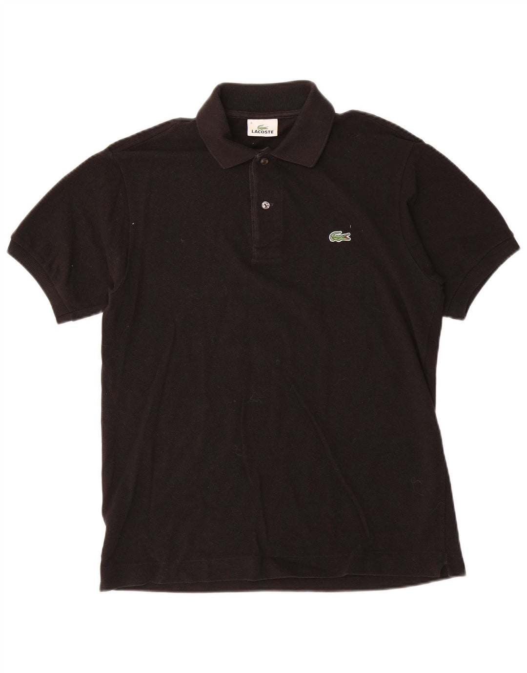 Lacoste Herren-Poloshirt, Größe 3, klein, schwarze Baumwolle