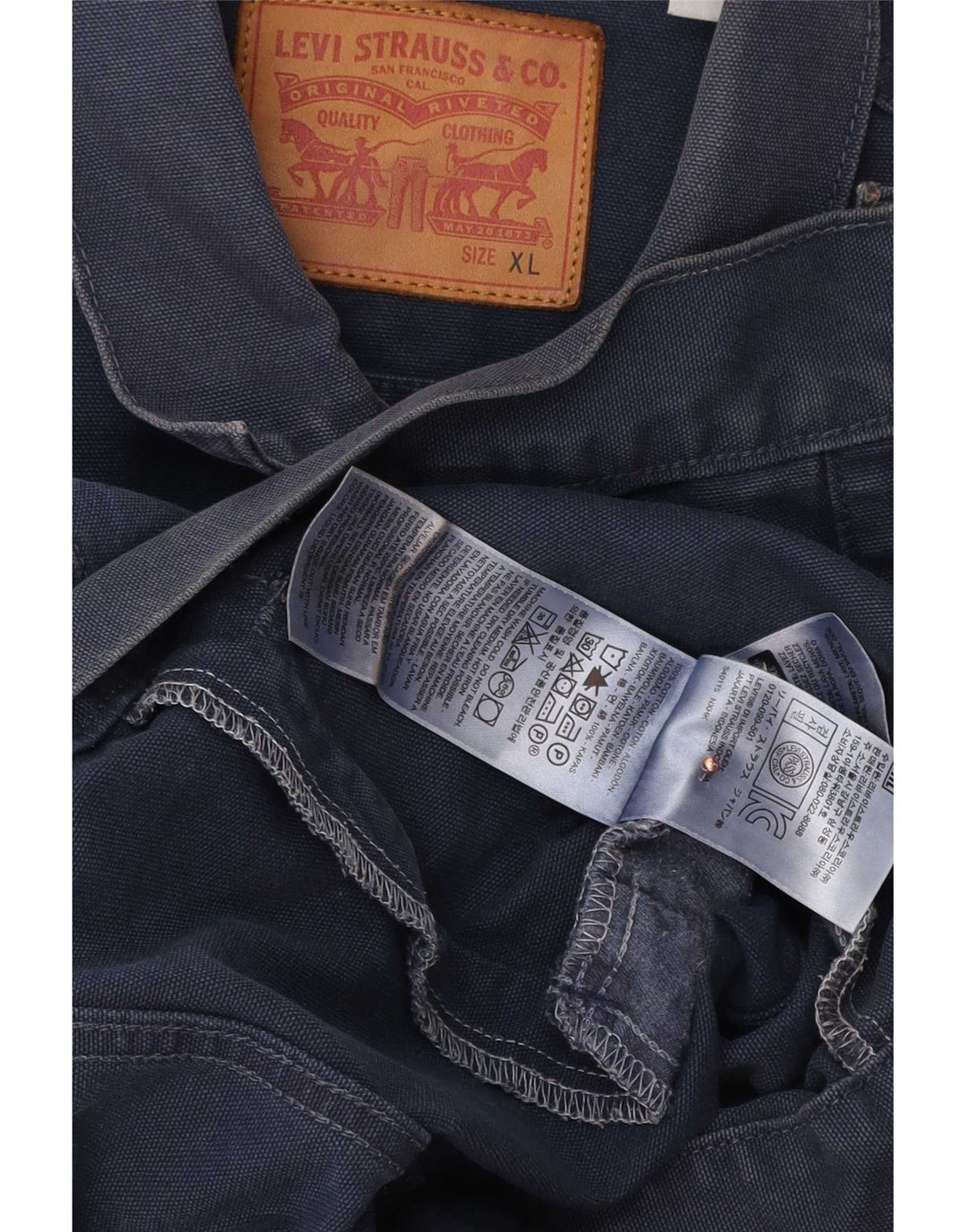 Levi's Herren Jeansjacke UK 42 XL Marineblau Baumwolle