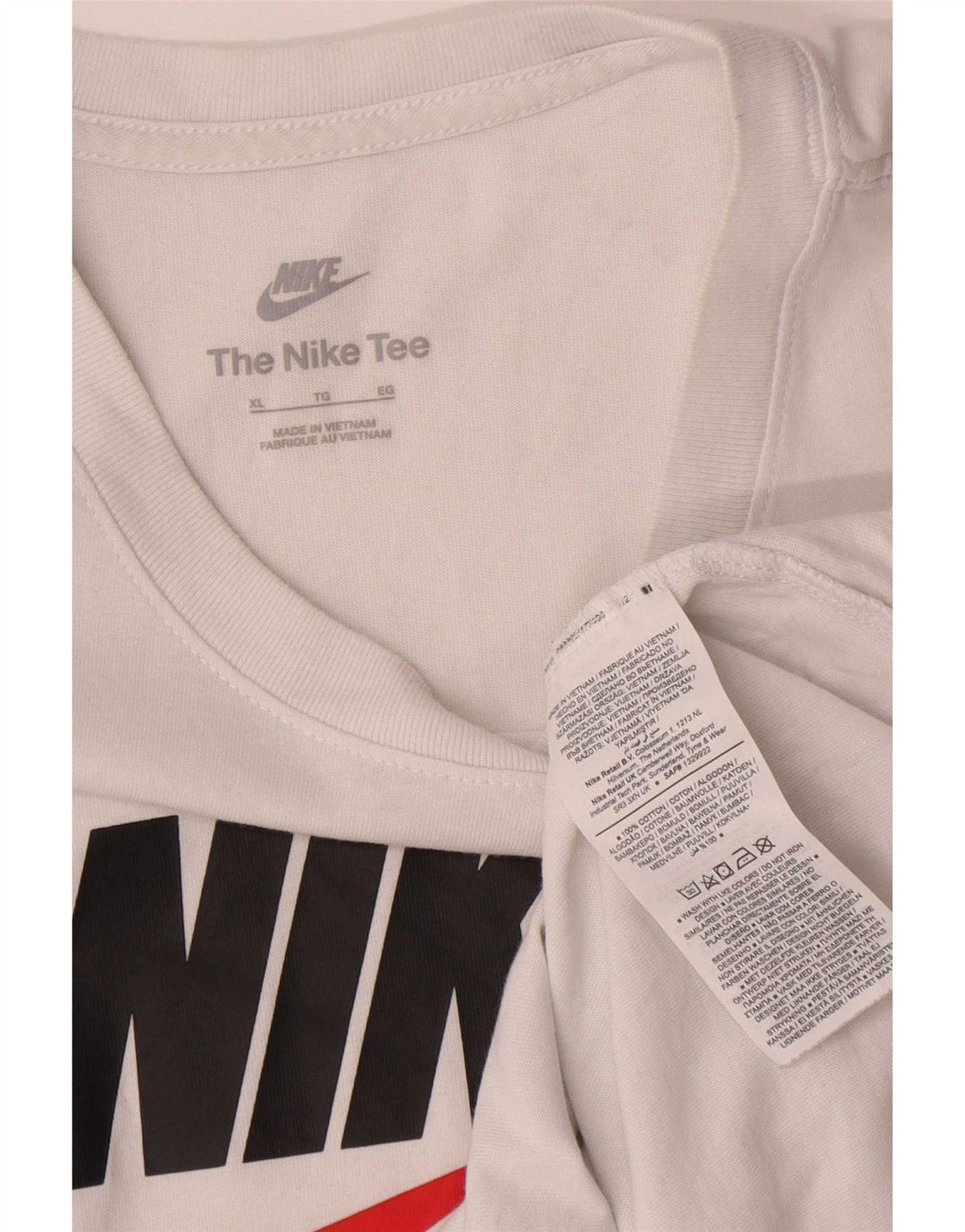 Nike Herren-T-Shirt mit Grafik, XL, weiße Baumwolle