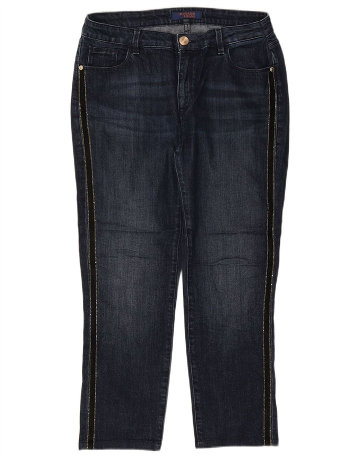 TRUSSARDI Damen-Cropped-Jeans W30 L24 Marineblaue Baumwolle