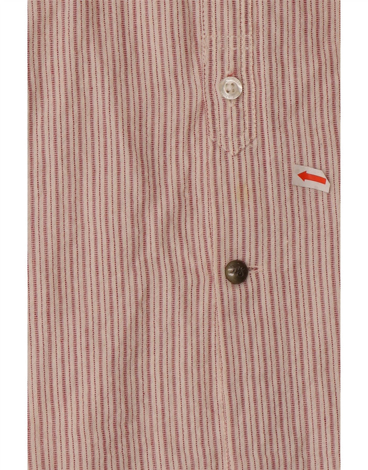 White Stuff Slim-Fit-Hemd für Herren aus mittelrosa gestreifter Baumwolle