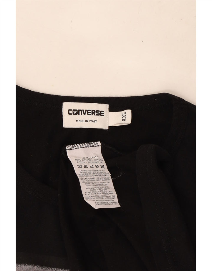 Converse Herren Graphic Top Langarm 2XL Schwarz Baumwolle