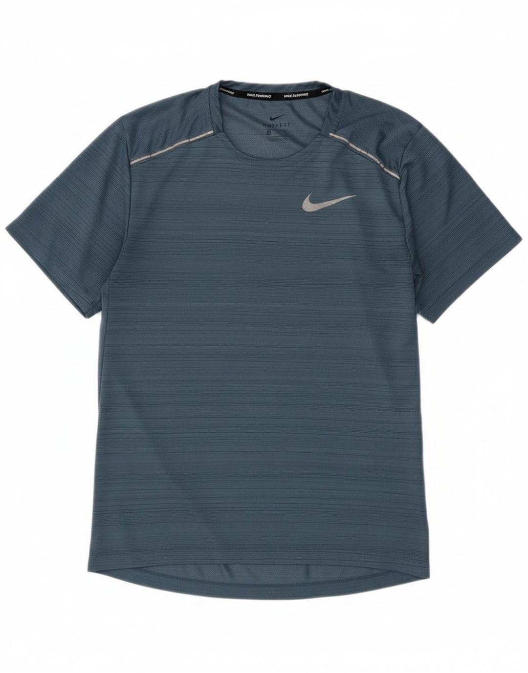 Nike Herren Dri Fit T-Shirt Top, klein, blau gestreift, Polyester