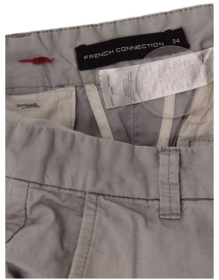 French Connection Herren-Chinoshorts, W34, Größe L, Grau, Baumwolle