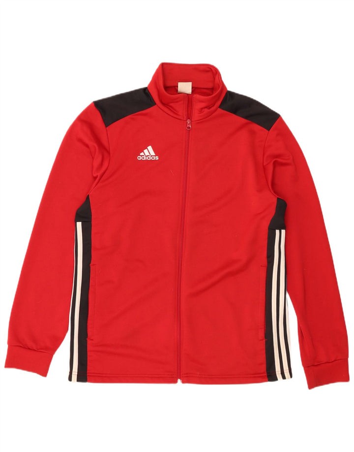 Adidas Herren-Trainingsanzug-Top-Jacke, großes rotes Farbblock-Polyester