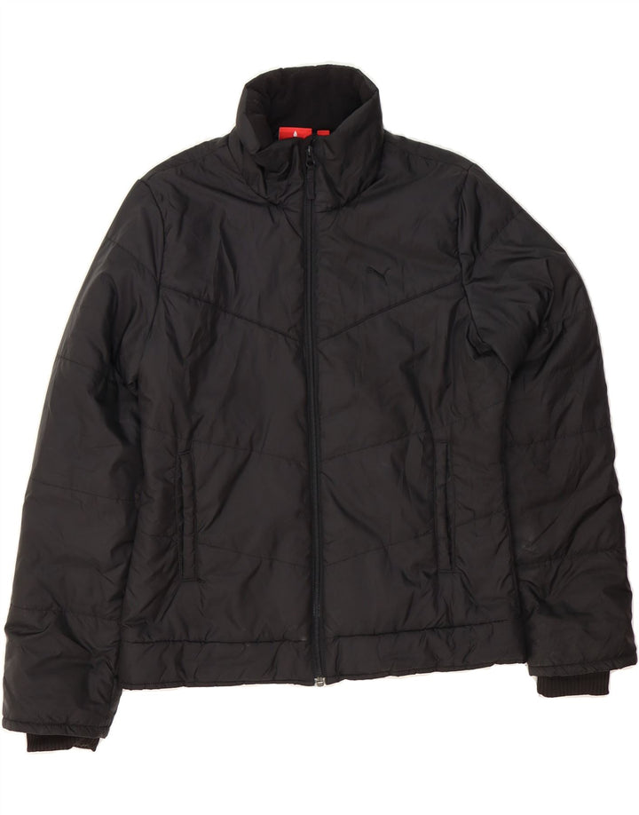 PUMA Womens Padded Jacket UK 14 Large  Black Polyester Vintage Puma and Second-Hand Puma from Messina Hembry 