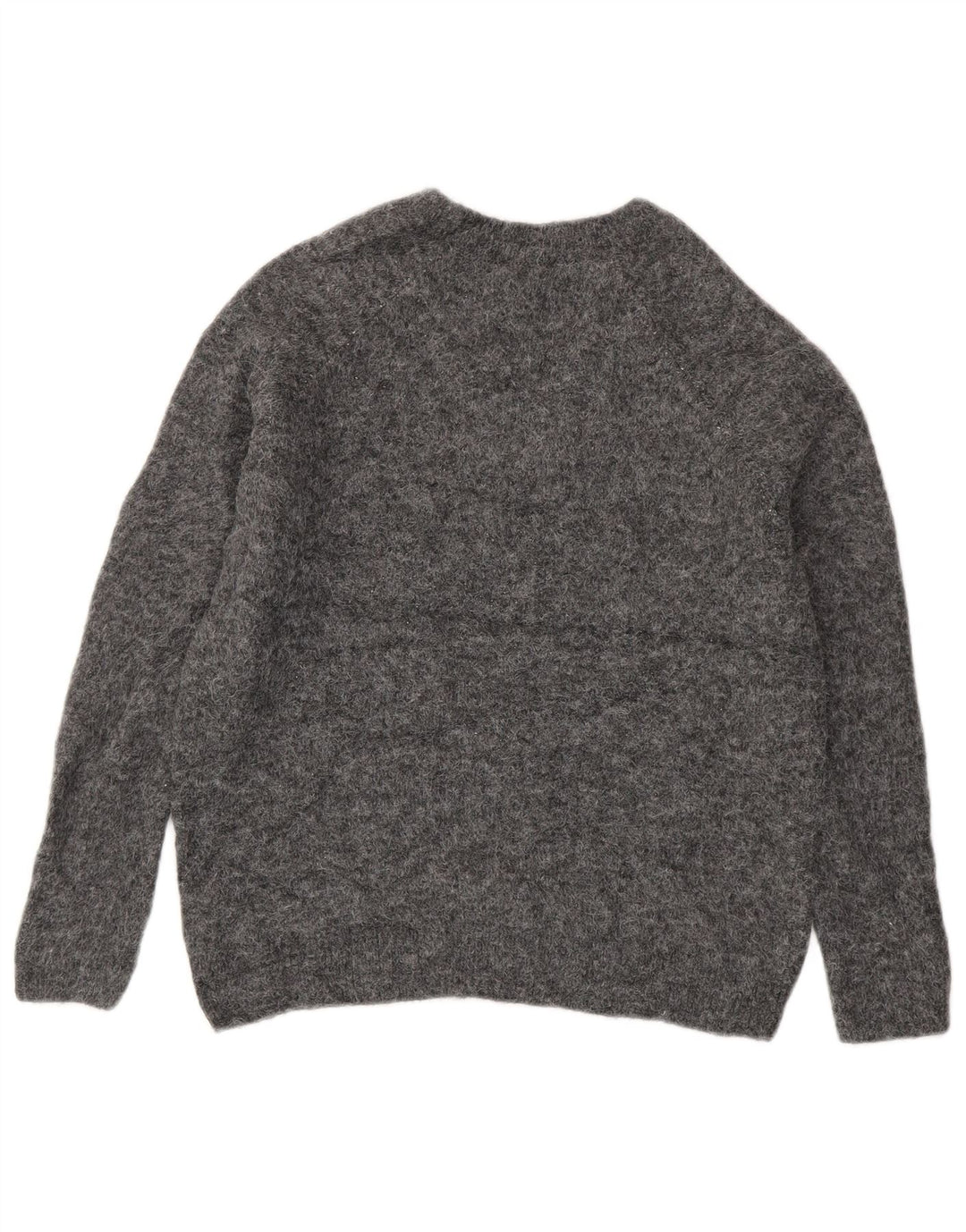 Marks & Spencer Damen-Pullover mit grafischem U-Boot-Ausschnitt, Gr. 10, Größe S, Grau