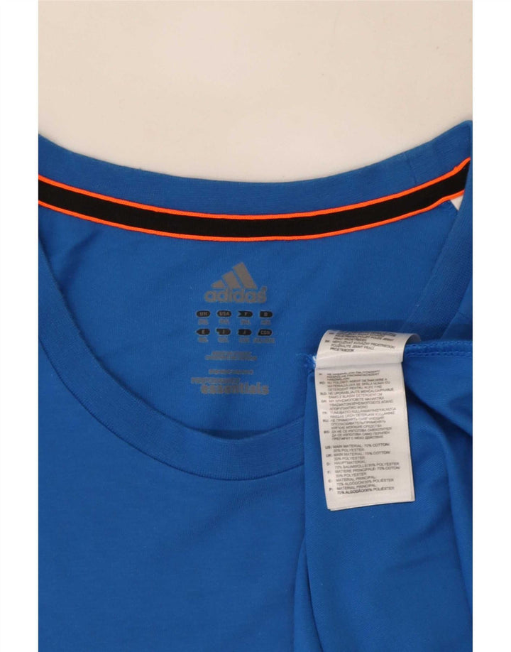 Adidas Herren T-Shirt Top 2XL Blau Baumwolle