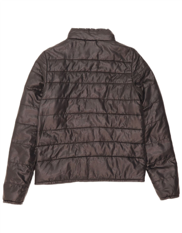 Nike Womens Crop Padded Coat UK 10 Small Schwarzes Nylon