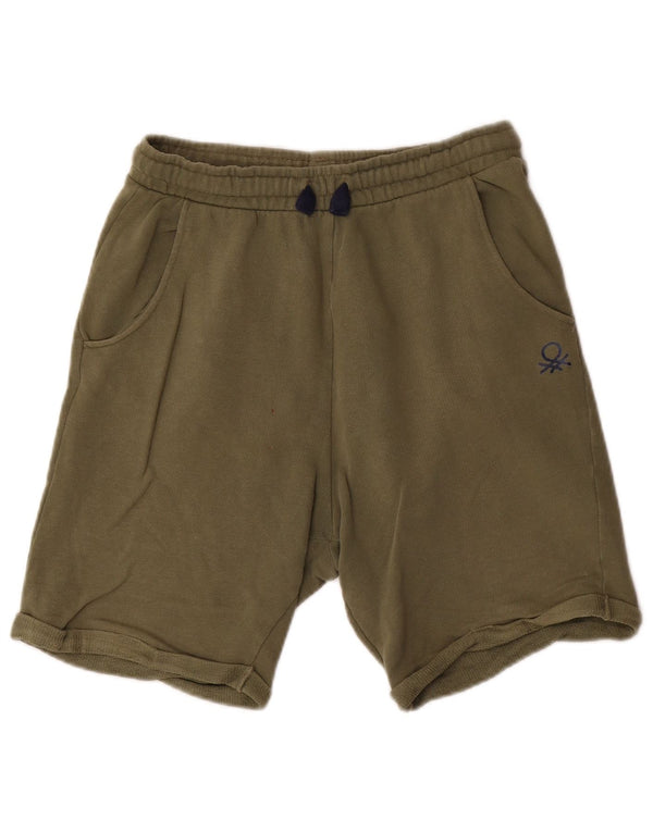 Benetton Jungen-Sportshorts, 11–12 Jahre, 2XL, grüne Baumwolle
