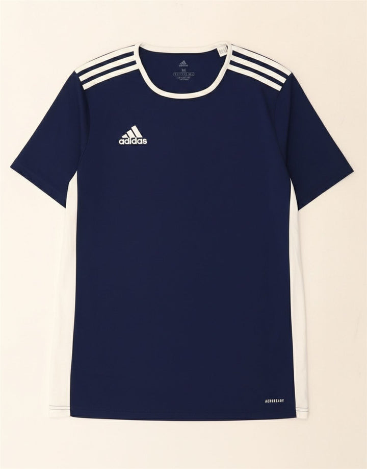 Adidas Herren Aeroready T-Shirt Top Medium Marineblau Colourblock Polyester
