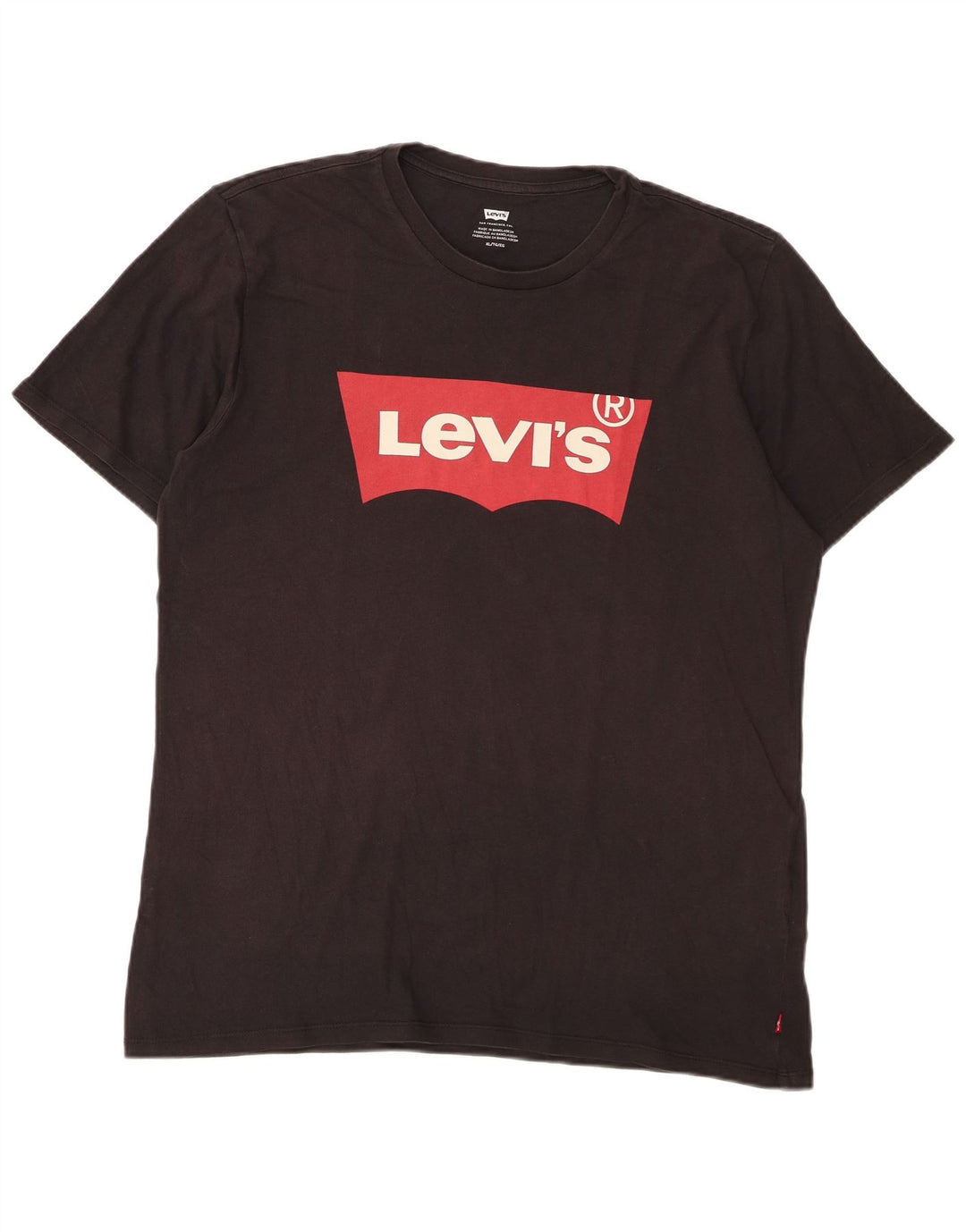 Levi's Herren-T-Shirt mit Grafik, XL, schwarze Baumwolle