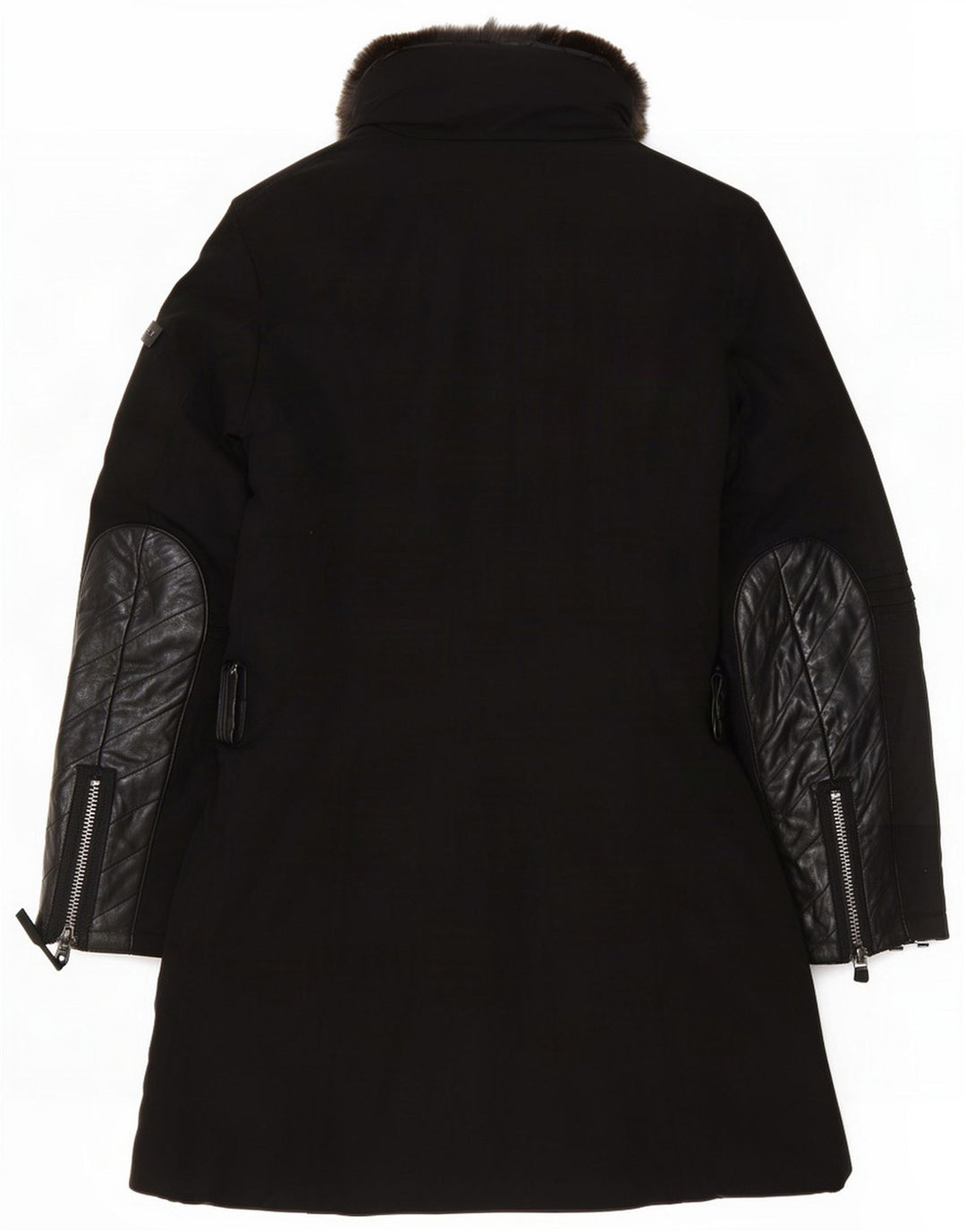 PEUTEREY Damen gepolsterte Parkajacke IT 44 Mittelschwarze Wolle