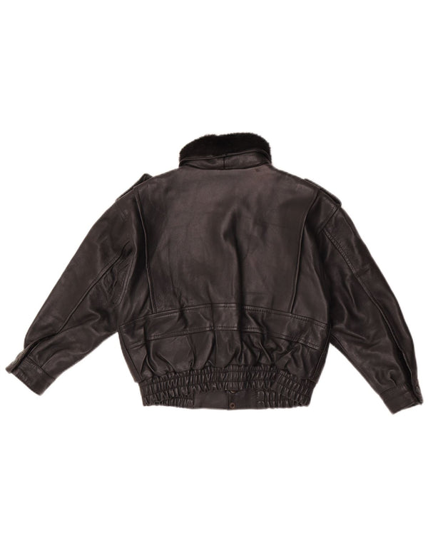 Magil Mädchen Lederjacke 3-4 Jahre Schwarz