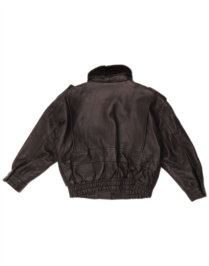 Magil Mädchen Lederjacke 3-4 Jahre Schwarz