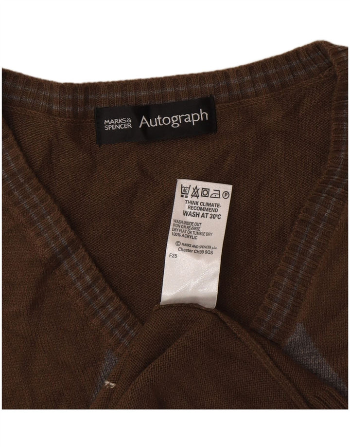 Marks & Spencer Herren-Tanktop „Autograph“, groß, braun, klassisch