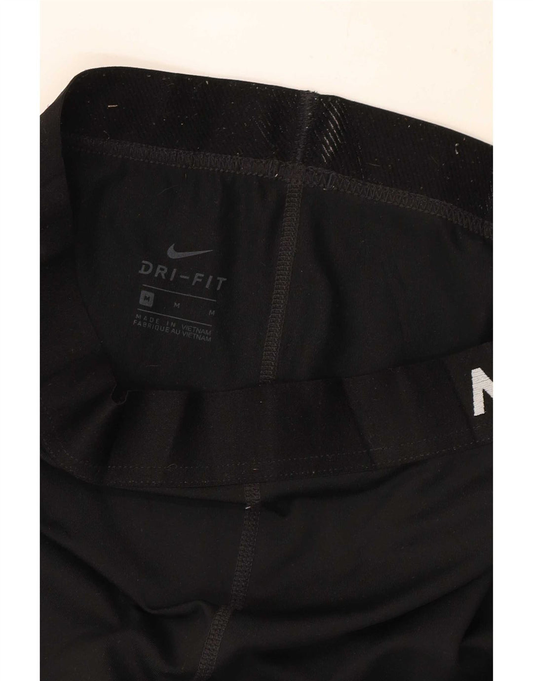 Nike Damen Dri Fit Graphic Leggings UK 12 Medium Schwarz