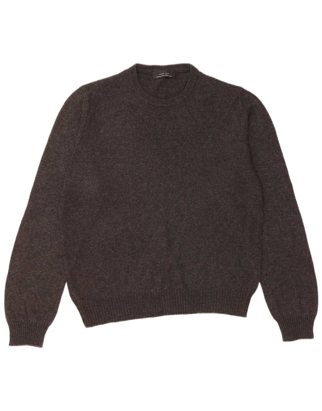 Zara Herren-Pullover mit Rundhalsausschnitt, Mittelschwarz