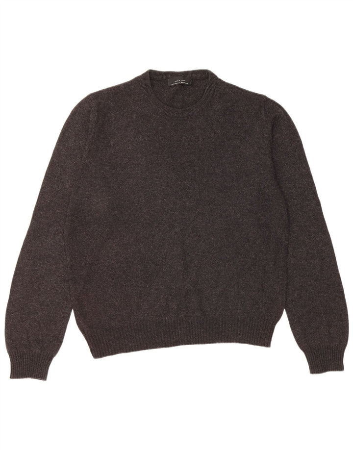 Zara Herren-Pullover mit Rundhalsausschnitt, Mittelschwarz