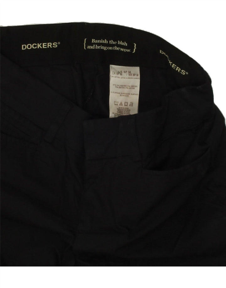 DOCKERS Womens Straight Casual Trousers US 6 Medium W28 L29 Black Vintage Dockers and Second-Hand Dockers from Messina Hembry 