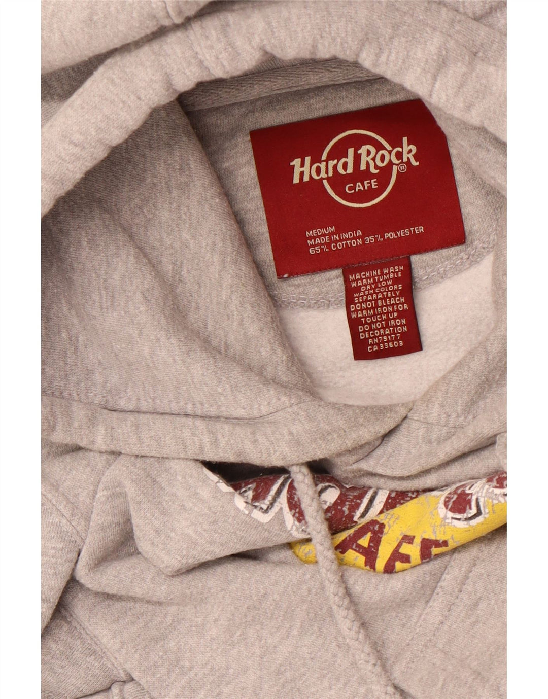 HARD ROCK CAFE Damen Kapuzenpullover Rome Graphic aus mittelgrauer Baumwolle