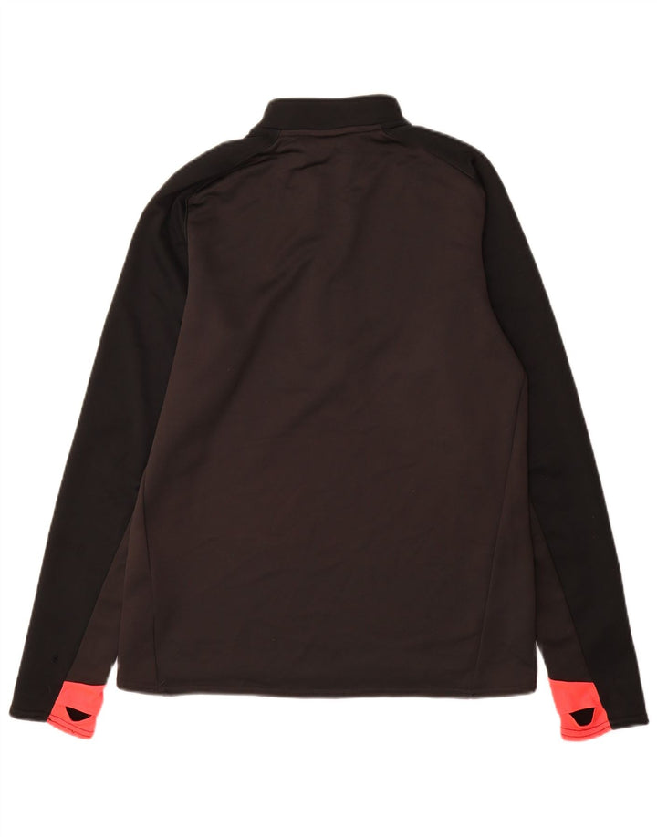 UMBRO Herren-Pullover-Trainingsanzugoberteil mit Reißverschluss am Hals, Größe S, Grau, Farbblock