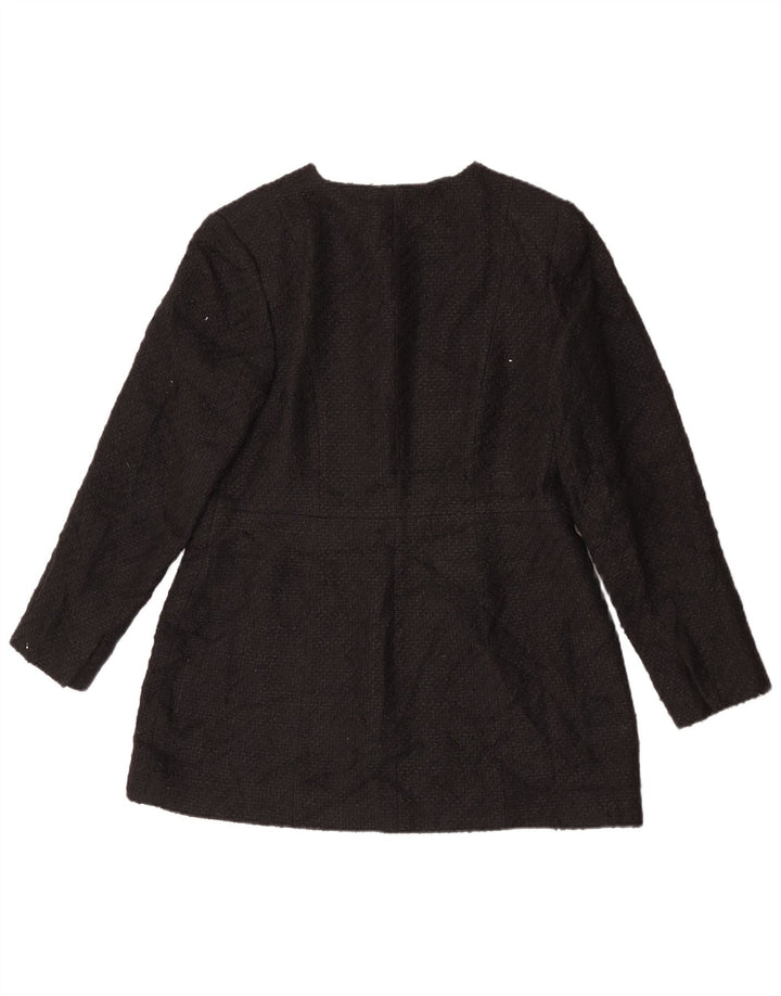 Zara Damen 4-Knopf-Blazerjacke UK 18 XL Schwarz