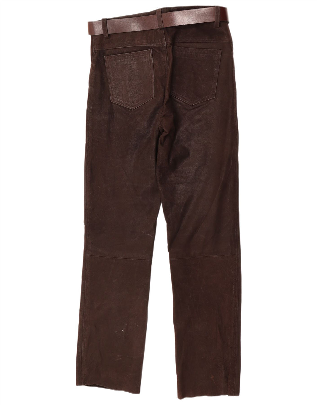 Stockerpoint Herren gerade Lederhose W34 L32 braunes Leder