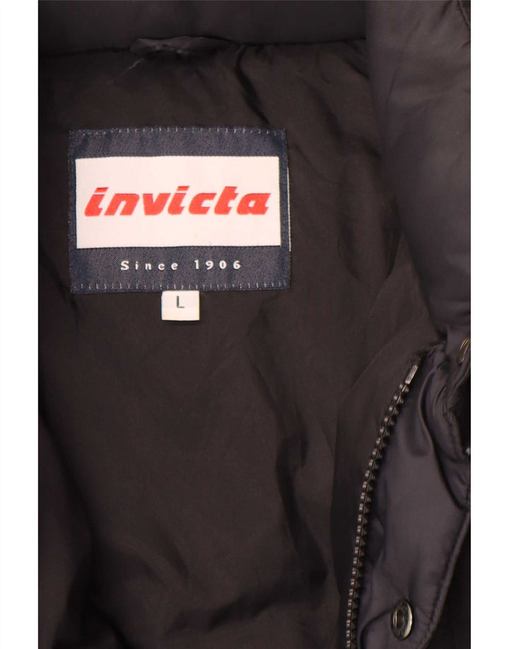 Invicta Herren Wattierte Jacke UK 40 Large Schwarz Polyamid