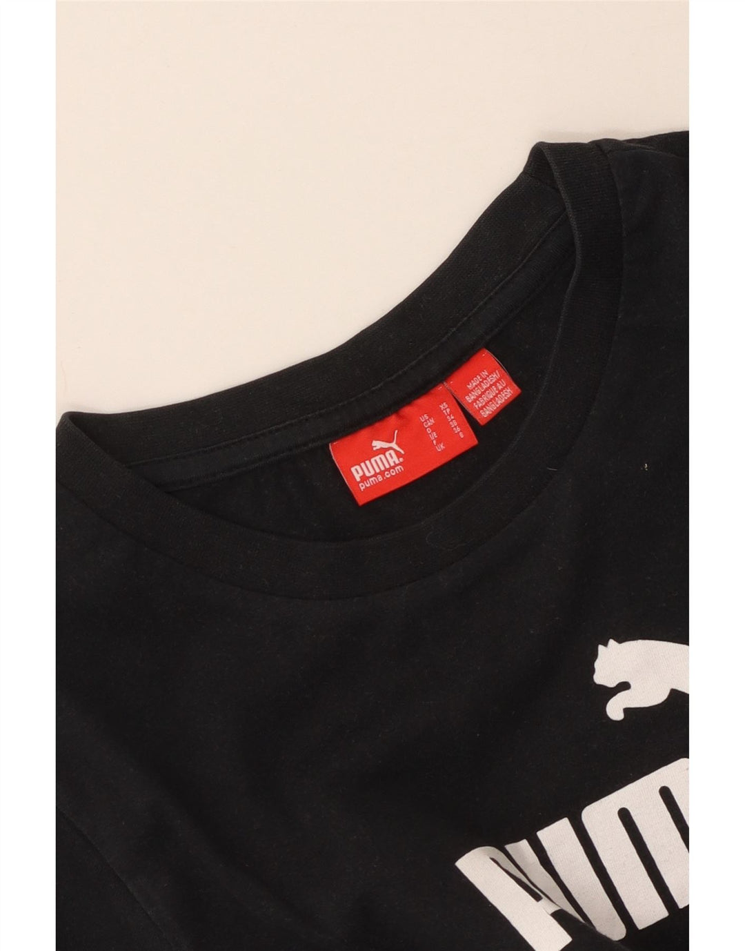 Puma Damen Grafik T-Shirt Top UK 8 Small Schwarz