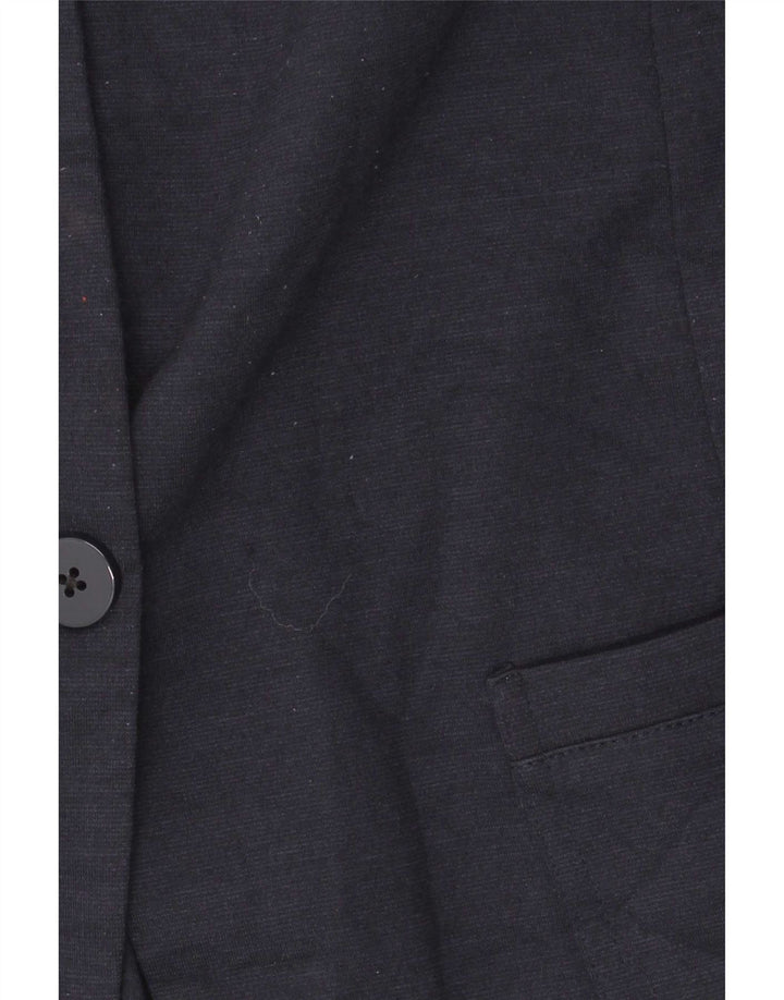 Benetton Damen-Blazer im Militär-Stil mit 1 Knopf, Gr. 40, Marineblau