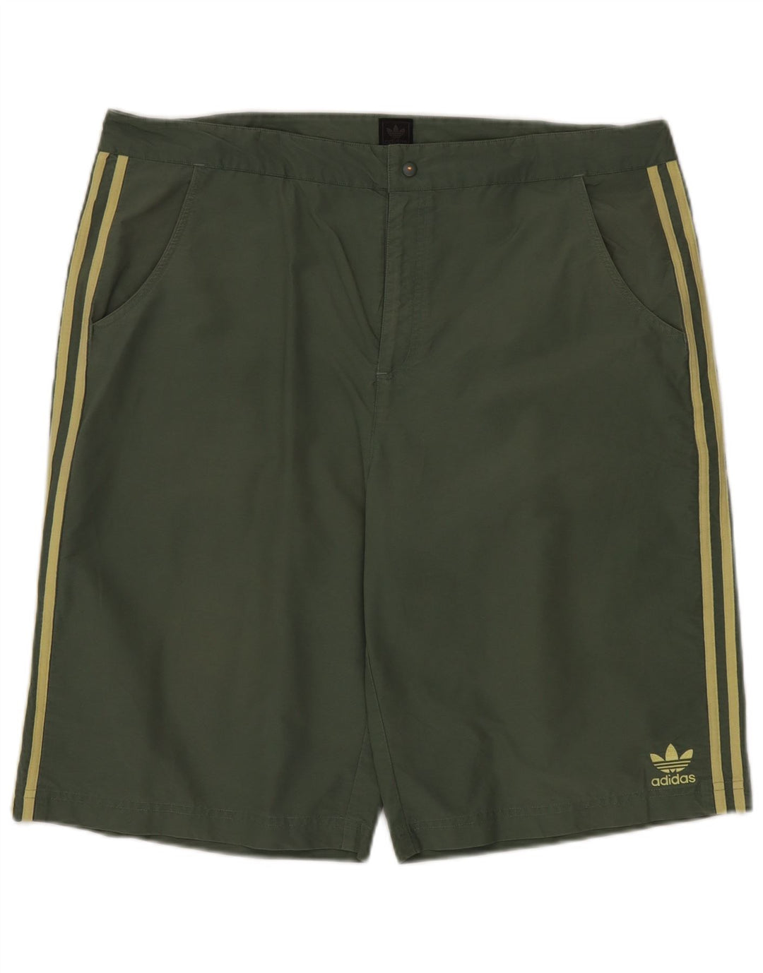 Adidas Herren Shorts XL W40 Grüne Colourblock-Baumwolle