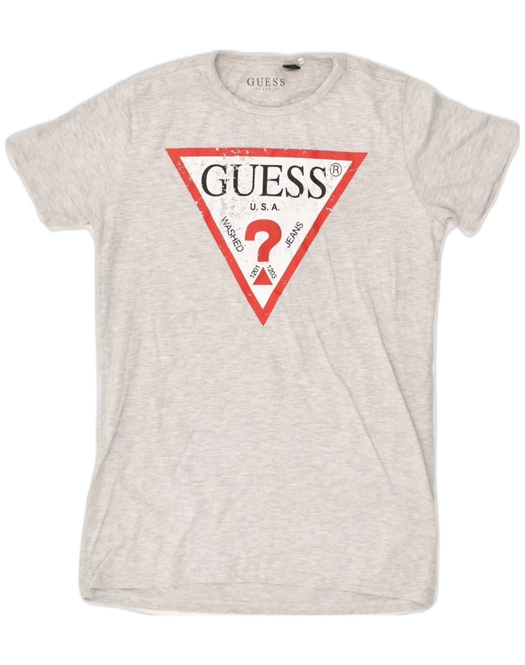 GUESS Girls Graphic T-Shirt Top 11-12 Years Grey Cotton | Vintage Guess | Thrift | Second-Hand Guess | Used Clothing | Messina Hembry 